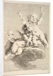 Two Cupids, One Holding Torches, mid to late 18th century by Jacques Gabriel Huquier