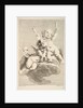 Two Cupids, One Holding Torches, mid to late 18th century by Jacques Gabriel Huquier