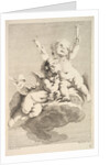 Two Cupids, One Holding Torches, mid to late 18th century by Jacques Gabriel Huquier