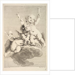 Two Cupids, One Holding Torches, mid to late 18th century by Jacques Gabriel Huquier