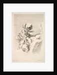 Two Cupids, One Holding a Wreath, mid to late 18th century by Jacques Gabriel Huquier