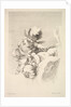 Two Cupids, One Holding a Wreath, mid to late 18th century by Jacques Gabriel Huquier