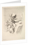 Two Cupids, One Holding a Wreath, mid to late 18th century by Jacques Gabriel Huquier