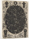 Oval Case Decorated with Schweifwerk in Two Variants, Surrounded by Smaller Motifs…, ca. 1614-19 by Jacques Hurtu