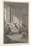 A man curled up in a chair looks toward another man who approaches him from the left i…, ca. 1784 by Claude Nicolas Malapeau