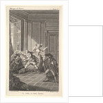 A man curled up in a chair looks toward another man who approaches him from the left i…, ca. 1784 by Claude Nicolas Malapeau