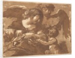 L'ange gardien, in an album containing Recueil de Compositions p…, 1782-1821 by Jean Jacques Lagrenee