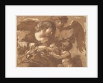 L'ange gardien, in an album containing Recueil de Compositions p…, 1782-1821 by Jean Jacques Lagrenee