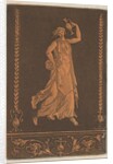 Jeune femme drapée, marchant de gauche à droit, portant un vase de méta by Jean Jacques Lagrenee