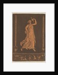 Jeune femme drapée, marchant de gauche à droit, portant un vase de méta by Jean Jacques Lagrenee