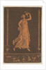 Jeune femme drapée, marchant de gauche à droit, portant un vase de méta by Jean Jacques Lagrenee