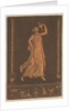 Jeune femme drapée, marchant de gauche à droit, portant un vase de méta by Jean Jacques Lagrenee