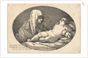 The Virgin at left watching the infant Christ as he sleeps, an oval composition, after …, 1760-63 by Jean Jacques Lagrenee