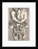 Design for a Term with Two Embracing Satyrs, from: Curieuses recherches de plusieurs beaus…, 1645 by Jean le Pautre