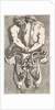 Design for a Term with Two Embracing Satyrs, from: Curieuses recherches de plusieurs beaus…, 1645 by Jean le Pautre