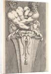 Design for a Term with Two Bacchic Figures, from: Curieuses recherches de plusieurs beaus …, 1645 by Jean le Pautre
