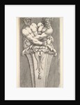 Design for a Term with Two Bacchic Figures, from: Curieuses recherches de plusieurs beaus …, 1645 by Jean le Pautre