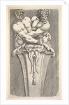 Design for a Term with Two Bacchic Figures, from: Curieuses recherches de plusieurs beaus …, 1645 by Jean le Pautre