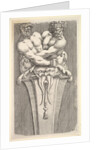 Design for a Term with Two Bacchic Figures, from: Curieuses recherches de plusieurs beaus …, 1645 by Jean le Pautre