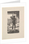 Man Threshing Wheat, 1853 by Jacques-Adrien Lavieille