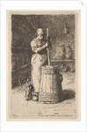 Woman Churning Butter, 1855-56 by Jean Francois Millet