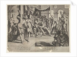The Judge Bias Shedding Tears, plate IX from Thronus Justitiæ, 1605 by Joachim Anthonisz Wtewael/Willem van Swanenburg