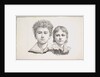 Portrait of the Rabe Children: Hermann, age 14 and Edmond, age 7; verso: proof before corr…, 1822 by Johann Gottfried Schadow