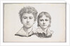 Portrait of the Rabe Children: Hermann, age 14 and Edmond, age 7; verso: proof before corr…, 1822 by Johann Gottfried Schadow