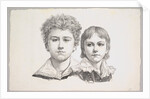 Portrait of the Rabe Children: Hermann, age 14 and Edmond, age 7; verso: proof before corr…, 1822 by Johann Gottfried Schadow