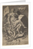 Fiducia, a seated woman holds a book and banner while turning her head away from a bare-br…, 1579 by Johann Sadeler I