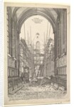 View of the Church of the Franciscans in Nuremberg under Reconstruction, from the series V… by Johann Ulrich Kraus