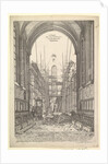 View of the Church of the Franciscans in Nuremberg under Reconstruction, from the series V… by Johann Ulrich Kraus