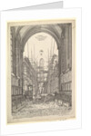 View of the Church of the Franciscans in Nuremberg under Reconstruction, from the series V… by Johann Ulrich Kraus