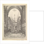 View of the Church of the Franciscans in Nuremberg under Reconstruction, from the series V… by Johann Ulrich Kraus