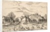 Farms, cattle with herdsmen and milkmaids in the foreground from Multifariarum casularu…, 1559-61 by Johannes van Doetecum I
