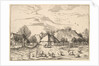 Farms, cattle with herdsmen and milkmaids in the foreground from Multifariarum casularu…, 1559-61 by Johannes van Doetecum I