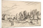 Country Village with Church Tower from Multifariarum casularum ruriumque lineamenta cur…, 1559-61 by Johannes van Doetecum I