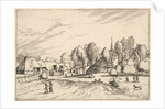 Country Village with Church Tower from Multifariarum casularum ruriumque lineamenta cur…, 1559-61 by Johannes van Doetecum I