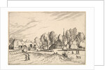 Country Village with Church Tower from Multifariarum casularum ruriumque lineamenta cur…, 1559-61 by Johannes van Doetecum I