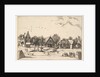 Country Village, archers in the foreground from Multifariarum casularum ruriumque linea…, 1559-61 by Johannes van Doetecum I