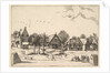 Country Village, archers in the foreground from Multifariarum casularum ruriumque linea…, 1559-61 by Johannes van Doetecum I