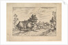 Village Street, hay stacked in front of a farm from Praediorum villarum et rusticar…, ca. 1559-61 by Johannes van Doetecum I