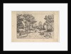 Village Street, cattle, sheep and herdsman in the foreground from Praediorum villar…, ca. 1559-61 by Johannes van Doetecum I
