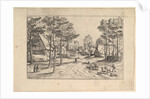 Village Street, cattle, sheep and herdsman in the foreground from Praediorum villar…, ca. 1559-61 by Johannes van Doetecum I