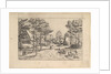 Village Street, cattle, sheep and herdsman in the foreground from Praediorum villar…, ca. 1559-61 by Johannes van Doetecum I