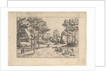 Village Street, cattle, sheep and herdsman in the foreground from Praediorum villar…, ca. 1559-61 by Johannes van Doetecum I