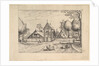 Farmstead, cows and herdsman in the foreground from Praediorum villarum et rusticar…, ca. 1559-61 by Johannes van Doetecum I