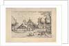 Farmstead, cows and herdsman in the foreground from Praediorum villarum et rusticar…, ca. 1559-61 by Johannes van Doetecum I