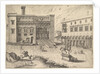 View of the Campidoglio on the Capitoline Hill, with equestrian statue at lower right, fro…, 1562 by Johannes van Doetecum I