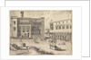 View of the Campidoglio on the Capitoline Hill, with equestrian statue at lower right, fro…, 1562 by Johannes van Doetecum I